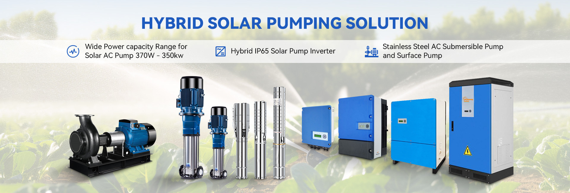 Solar Pump Inverter for AC Pump from 370W to 350KW